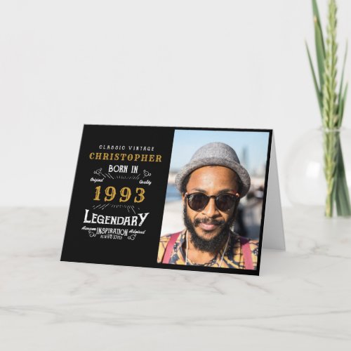 30th Birthday 1993 Photo Template Legendary