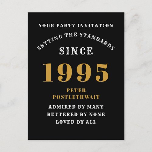 30th Birthday 1995 Black Gold