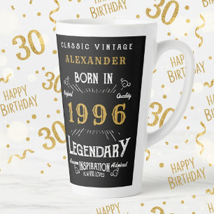30th Birthday 1996 Legendary Retro Latte Mug