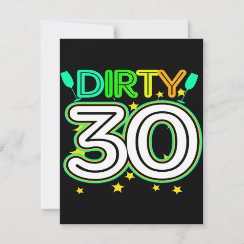 30th Birthday 30 Dirty Invitation