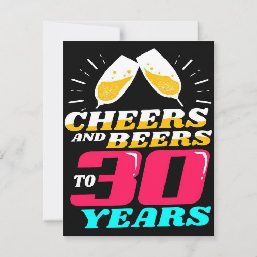 30th Birthday 30 Year Plus Invitation