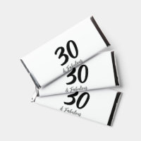 30th birthday add name date year black