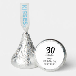 30th birthday add name date year black hershey®'s kisses®