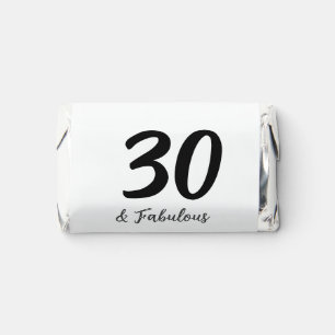 30th birthday add name date year black hershey's miniatures