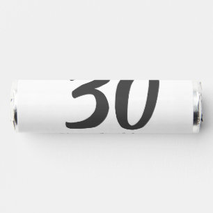 30th birthday add name date year black template  breath savers® mints