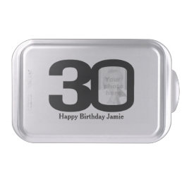 30th birthday add your own photo snap on tin cake pan