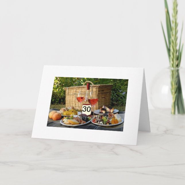 30th BIRTHDAY=AGED BETTER THAN FINE WINE Card (Front)