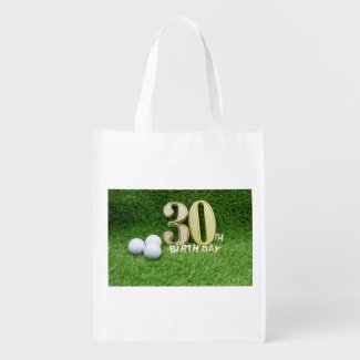 30th Birthday Anniversary to golfer Grocery Bag