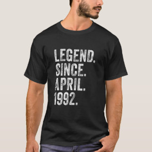 30th Birthday April Born 30 Years Legend Since 19 T-Shirt