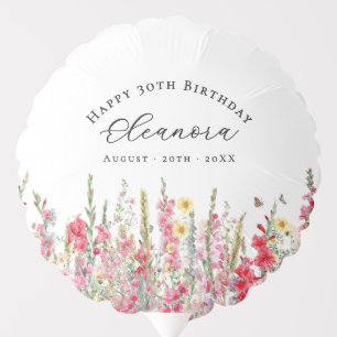 30th Birthday August Birth Flower Party Supplies Balloon