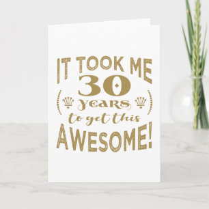 30th Birthday Awesome Card