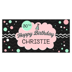 30th Birthday Banner Cake Party Decoration-Any Age