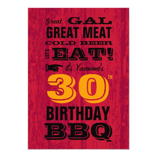 30Th Birthday Bbq Invitations 2