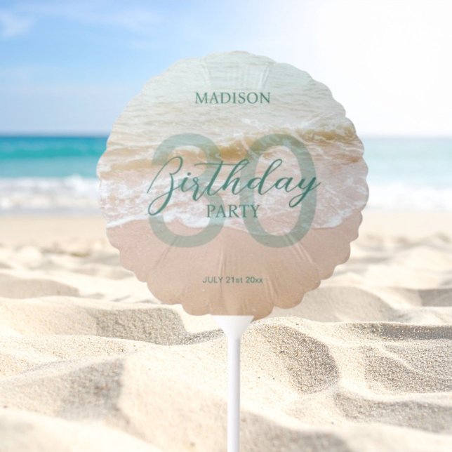 30th Birthday Beach Party Balloon (Creator Uploaded)