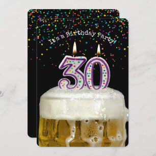 30th Birthday Beer Party Invitation