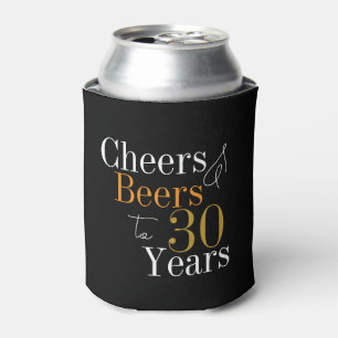 30th Birthday Beers and Cheers Party Can Cooler