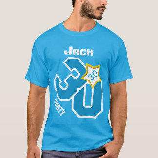 30th Birthday Big Numbers and Star Custom Name V05 T-Shirt