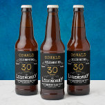 30th Birthday Black Gold  Legendary Funny Beer Bottle Label<br><div class="desc">A personalized elegant 30th birthday beer bottle label that is easy to customize for that special birthday party occasion.</div>