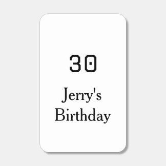 30th birthday bold letter name date simple minimal matchboxes