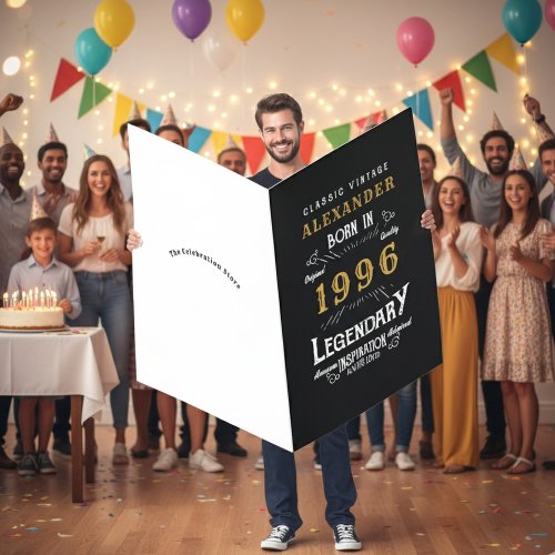 30th Birthday Born 1996 Legend Vintage Black Giant