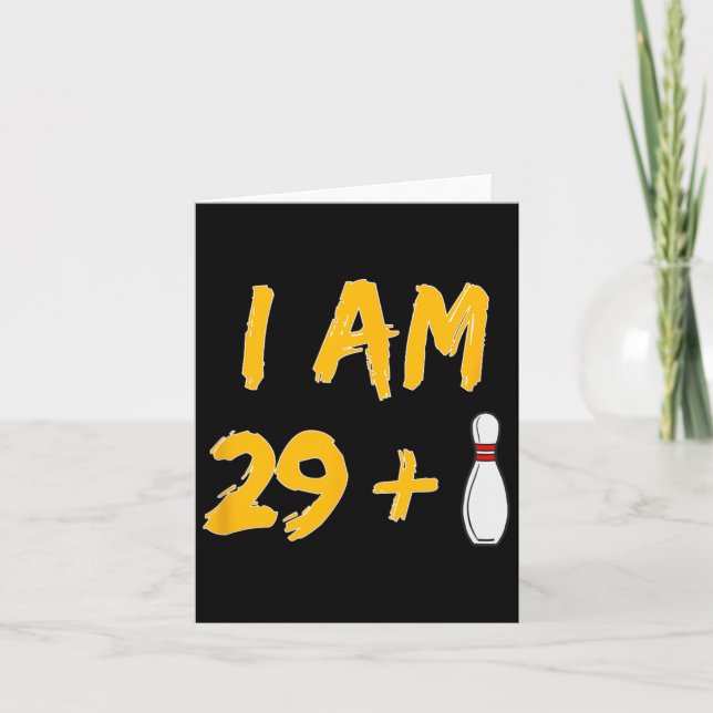 30th Birthday Bowling Shirt Bowler Gift Party  Card (Front)