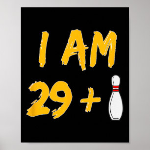30th Birthday Bowling Shirt Bowler Gift Party Poster