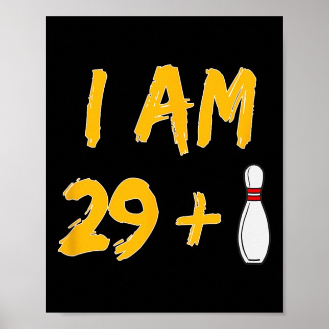 30th Birthday Bowling Shirt Bowler Gift Party  Poster (Front)