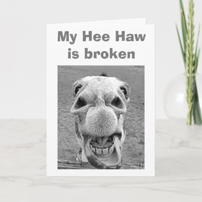 30th BIRTHDAY=BROKEN HEE HAW FOR THIS DONKEY Card (Front)
