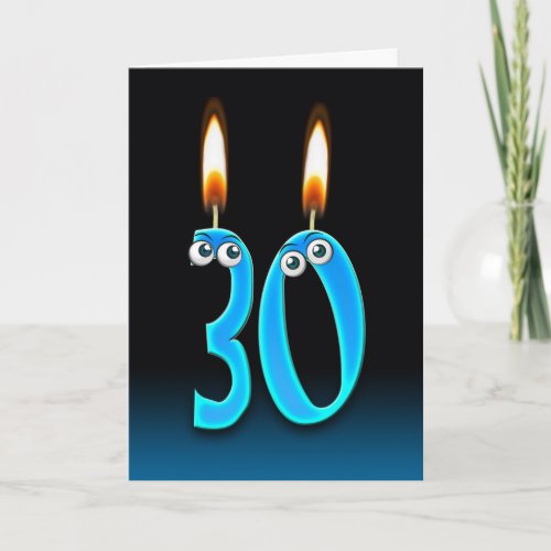 30th Birthday Candles Card