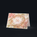 30th Birthday card for sister, pearls and petals<br><div class="desc">30th birthday greetings for sister with pearls and petals. A beautiful way to wish your sister a happy birthday. Pink pearls lie an a bed of pink and white petals. A very feminine card for a woman. Celebrate a sister's birthday with petals and pearls. A really elegant card to give...</div>