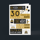 30th Birthday card, Greeting Card, Gift Card<br><div class="desc">Black and Gold designed birthday card for someone who is turning 30. Designed with gold and black color scheme with balloons,  wine,  banners,  gift box,  and a cake.</div>