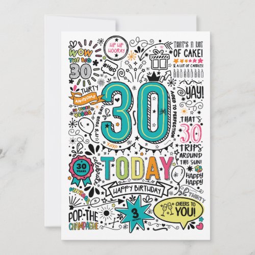 30th Birthday Card | Printable Birthday Card
