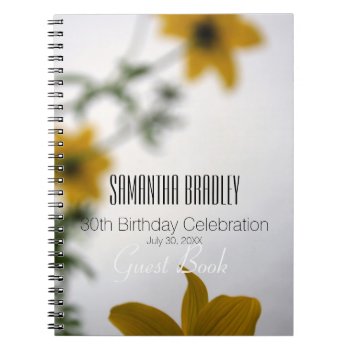 30th Birthday Celebration Floral Guest Book by PBsecretgarden at Zazzle
