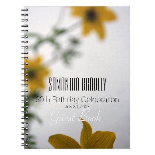 30th Birthday Celebration Floral Guest Book