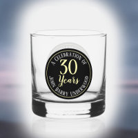 30th Birthday Celebration Whiskey Glass