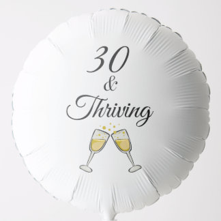 30th Birthday Champagne Clink Balloon