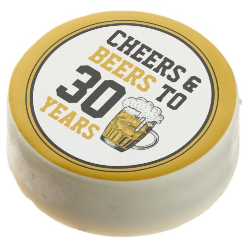 30th Birthday Cheers  Beers to 30 Years Chocolate Covered Oreo