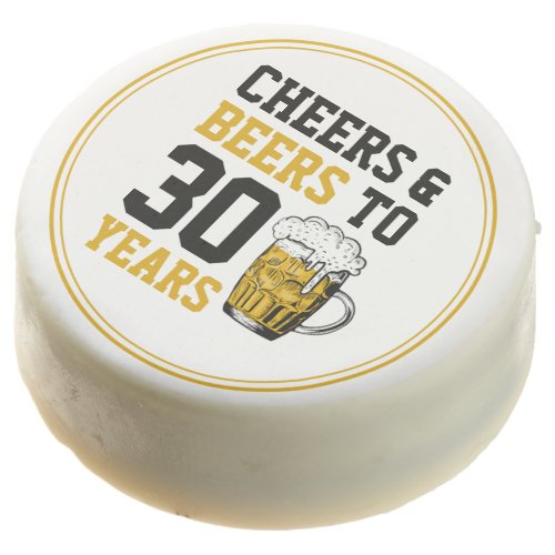 30th Birthday Cheers  Beers to 30 Years Chocolate Covered Oreo
