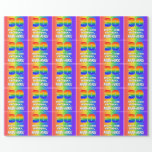 [ Thumbnail: 30th Birthday: Colorful, Fun Rainbow Pattern # 30 Wrapping Paper ]