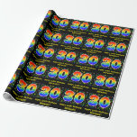 [ Thumbnail: 30th Birthday: Colorful Music Symbols, Rainbow 30 Wrapping Paper ]