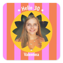 30th birthday colorful photo pink yellow trendy