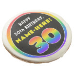[ Thumbnail: 30th Birthday: Colorful Rainbow # 30, Custom Name ]