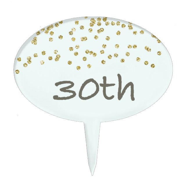 30th Birthday Confetti Cake Topper (Front)