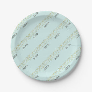 30th Birthday Confetti Paper Plates