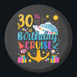 30th Birthday Cruise B-Day Party Circle Magnet<br><div class="desc">30th Birthday Cruise B-Day Party Funny design Gift Classic Circle Magnet Classic Collection.</div>