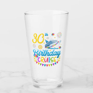 30th Birthday Cruise B-Day Party Drinking Glass