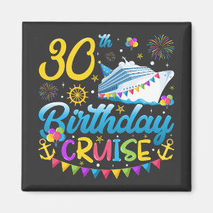 30th Birthday Cruise B-Day Party Square Magnet