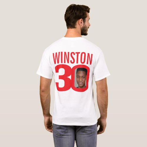 30th birthday custom name and photo template red T_Shirt