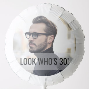 30th Birthday Custom Photo Balloon