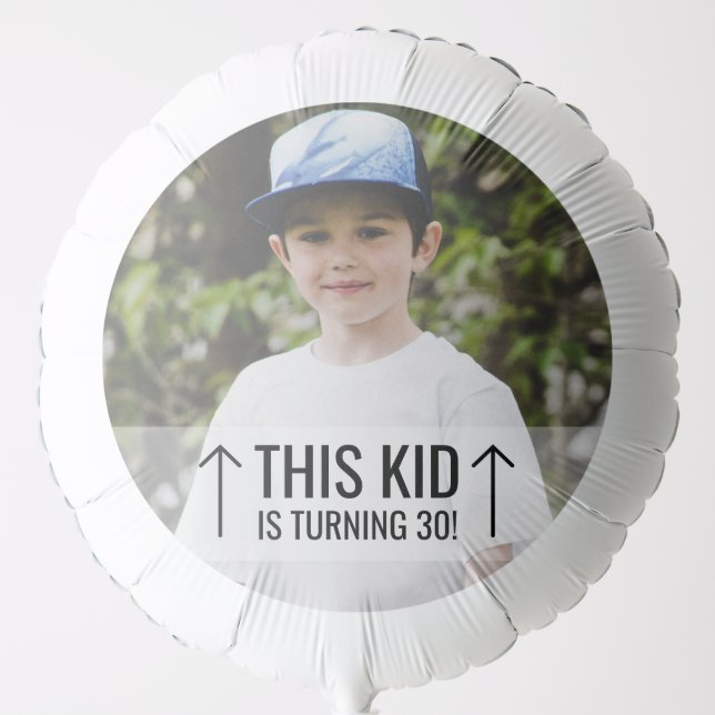 30th Birthday Custom Photo Balloon (Front)